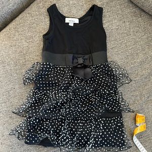 Amy Byer Girls Size 5 Black Tiered Ruffle Tank Top Dress
